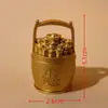 Ouro Areia, Dia a Dia, um Balde de Ouro, Sala de Estar, Decorações de Mesa de Escritório Cheias de Lingotes, Enfeites de Balde da Fortuna
