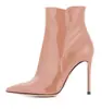 Botas de Moda Europeas y Americanas Transfronterizas Puntiagudas de Charol con Tacón Alto para Mujer Botas de Mujer Comercio Exterior Botas de Mujer Talla Grande 45