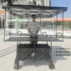 Carrito de camping, carrito pequeño de empuje con altura ajustable, plegable y móvil, adecuado para puestos de mercado nocturno, carrito empujado a mano, carrito pequeño