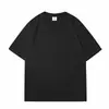Camiseta de Manga Corta Pesada para Verano, Cuello Redondo, Algodón 100% de 220g, Escote Pequeño, Color Sólido, Camiseta de Manga Corta Unisex para Jóvenes
