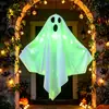Decoraciones de fantasmas LED iluminadas de Halloween transfronterizas, luces colgantes de fantasma, accesorios espeluznantes de Halloween para jardín