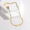 Lote Misto de Pulseiras de Aço Titânio Galvanizado a Vácuo PVD com Acabamento de Luxo, Joias de Aço Inoxidável para Venda Transfronteiriça Que Não Desbotam no Verão, Personalizáveis para Mulheres
