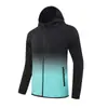 Jaqueta corta-vento com capuz masculina de alta qualidade para primavera e outono, para corrida ao ar livre, roupas esportivas, conjunto de treinamento, casaco cardigã casual masculino