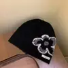 Turbante adelgazante para cara Otoño e Invierno Gorro frío Versátil Retro Jacquard Protección para orejas Cálido Estilo coreano Gorro de punto de lana para mujer