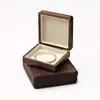 Caja de Joyería Personalizada de Madera Maciza de Nogal Negro Caja de Almacenamiento Terciopelo de Calidad Exquisita de Gama Alta Joyería Anillo Pendientes Caja de Joyería para Manos