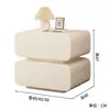 Mesita de noche estilo crema, Gabinete de almacenamiento de mesita de noche moderno simple de madera maciza, Gabinete de mesita de noche para el hogar, Gabinete de mesita de noche para dormitorio pequeño