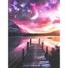 Pintura de diamante 5D, paisaje de flores, pegatinas de diamante hechas a mano, pintura de diamante completa hecha a mano, pintura decorativa para sala de estar y dormitorio, pintura colgante