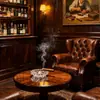 Sofá de Bar de Charutos, Sofá de Bar de Uísque Americano, Conjunto de Mesa e Cadeiras de Café Estilo Velho Oeste Retrô, Cadeira Individual de Tigre