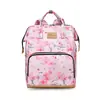 Bolsa de Hombro Doble para Mamá con Estampado de Moda Mochila para Mamá Ligera para Salir Multifuncional Bolsa para Mamá y Bebé Almacenamiento Aislado para Leche