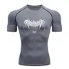 Camiseta de Compresión Y2K para Hombre Negra Camiseta de Fitness Músculo Secado Rápido Ropa Deportiva de Fitness Protección Solar Camiseta Deportiva