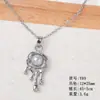 Colar de Aço Inoxidável Pingente de Lua Fresca e Sonhadora Estrela de Quatro Pontas Coração Cetro Borboleta Colar Feminino da Moda para o Dia a Dia