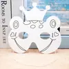 Máscara Blanca Graffiti Animal Dibujo Animado para Colorear Pintar para Niños Pintura de Jardín de Niños Pintura Hecha a Mano DIY Paquete de Materiales de Arte