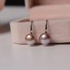 Pendientes de plata de ley S925 con gancho para la oreja, de perla natural de agua dulce, ligeros, de lujo, combinables, de alta gama, sencillos, para mujer en verano.