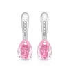 Pendientes de Flor de Hielo de Piedra Preciosa Colorida de Corte Pera de Venta Caliente en Tiktok con Diamante de Alto Carbono y Ganchos de Oreja de Gota de Agua Chapados en Oro Real, Joyería para Transmisiones en Vivo Dropshipping