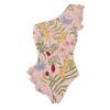 2023 Moda Europea y Americana Nuevo Bikini Sexy de Una Pieza Hombro Espalda Descubierta Protección Solar Playa Vestido Largo Traje de Baño para Aguas Termales Mujer