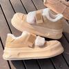 Zapatos de Algodón de Invierno para Mujer, Forrados de Felpa y Engrosados, Nuevo Estilo Popular 2026, Zapatos Cálidos de Velcro, Tenis de Suela Gruesa