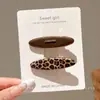 Pinza para el Cabello de Lana con Estampado de Leopardo para Otoño e Invierno para Mujer, Elegante Pinza para Flequillo Lateral, Pinza BB de Gama Alta para Pelos Sueltos, Pasador de Moda Estilo Retro