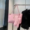 Bolso Tote de Gran Capacidad Simple para Mujer de Moda Bolso de Mano Rombo Cadena Casual Bolso de Hombro de Todas las Combinaciones de Moda