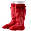 11 Colores para Elegir, Recomendados para Primavera y Verano, Calcetines de Malla para Bebé con Lazo Grande, Calcetines Hasta la Rodilla Estilo Lolita de Princesa de Media Pantorrilla