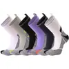 Calcetines Deportivos sin Costuras con Material Coolmax de Secado Rápido, Calcetines Deportivos de Compresión Antibacterianos de Lycra hasta la Mitad de la Pantorrilla para Hombres, Calcetines para Correr