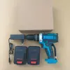 Furadeira de Impacto Elétrica Multifuncional com Bateria de Lítio Chave de Fenda Furadeira Manual Conjunto para Marcenaria Doméstica Ferramenta de Carregamento Ferramentas Elétricas para Casa