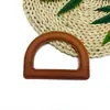 Acessórios para Bolsas Alça de Couro em Forma de D Alça de Bolsa Argola para Alça de Mão de Couro Alça de Bolsa de Palha