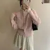 Cardigan de Punto Elegante Dulce Estilo Francés con Encaje Lentejuelas Lazo Suéter Suave Cera Nuevo para Mujer Otoño Invierno