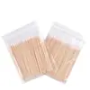 Suministros para Tatuajes Hisopos de Algodón Hisopos de Madera Hisopos Pequeños de Algodón con Punta Hisopos de Algodón Kapok Cabeza Redonda Hisopos de Kapok 10 cm 100 Piezas