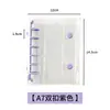 Cubierta para Cuaderno de Hojas Sueltas A7 de Doble Botón, PVC Transparente, Cáscara Blanda, Portafotos Polaroid DIY, Portatarjetas, Libro de Almacenamiento