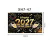 Telón de Fondo de Año Nuevo 2026 de Amazon Banner Feliz Año Nuevo Arreglo de Globos Pintado a Mano Accesorios Decoración