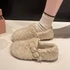 Sapatos de algodão aumento de altura interna slip-on pessoa preguiçosa pelúcia feijão sapatos mais inverno veludo quente 2026 sapatos de pele mulheres