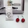 Fábrica de impressão de bolsas de lona direto da fábrica conveniente bolsa de palha de aço inoxidável talheres portáteis lona com cordão grande capacidade impressão