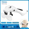 Nova lupa montada na cabeça 9892B2C1 4LED luz branca estilo de carregamento USB 5 grupos yalik lente óptica