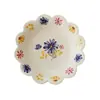 Plato de Encaje Floral Coreano Plato de Cerámica Plato de Postre Plato de Pastel Plato de Postre Plato de Desayuno Plato de Frutas Plato de Flores