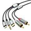 Línea de Audio Digital Tipo Multi-cabeza Lightning Android Conexión 3.5mm Doble Loto RCA Línea de Audio