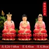 Tres Santos de Saha Buda de Resina Buda Buda Buda Bodhisattva Guanyin Tres Santos Adornos Artesanales
