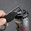 Llavero de cuero transfronterizo, abridor de botellas multifuncional, llavero creativo para coche para hombre, colgante de metal con letras láser