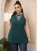 Camiseta Europea y Americana Transfronteriza Talla Grande para Mujer Sexy Hueca Flor Quemada Camisa Halter Camiseta Base Top Casual F191110