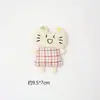 Pequeños accesorios de muñeca de tela de cuadros estilo Chanel, conejo, dibujos animados, gato, conejo, tirantes, oso, juguete de peluche, ropa, hecho a mano, DIY