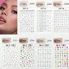 Gemas Faciais Brilhantes com Strass em Formato de Coração Acrílico Diamante Pérola Adesivos Faciais Populares Transfronteiriços do Fabricante
