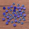 Accesorios para manualidades de 6-30 mm, base, parche, resina, azul, semicircular, ojo turco, cuentas espaciadoras