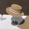 2026 Nuevo Sombrero de Paja con Encaje para Mujer Verano Protección Solar Sombrero para Salir Sombrero de Sol Playa Costa Sombrero de Sol Copa Plana Pequeño Fedora