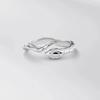 Anillo de Serpiente Elegante para Niña Versátil Lujo Ligero Sensación de Alta Gama Abertura Ajustable Estilo Coreano Nuevo Anillo de Novia