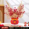 2026 Ano do Cavalo Festival da Primavera Itens de Decoração para Casa Nova Balde de Frutas da Fortuna Balde de Abraço Enfeites de Sala de Estar de Ano Novo Arranjo Criativo