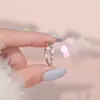 Anillo Qianjia S999 de Plata Pura con Circonita Dulce para Mujer, Simple y Lujoso, Anillo Abierto Nuevo Popular de Gama Alta, Disponible al por Mayor