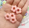 Acrílico Flor de Cinco Folhas Contas Coloridas Feito à Mão Cor Sólida Flor Oca Colar Pulseira Acessórios com Contas Círculo Irregular