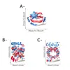 Pegatinas de Vidrio con Mariposas Florales Rojas, Azules y Blancas para el Día de la Independencia Americana, Pegatinas Estáticas para Ventana sin Adhesivo, Pegatinas Decorativas para Ambiente Festivo