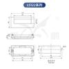 Manija oscura ls122 manija empotrada de acero inoxidable manija para puerta de gabinete eléctrico caja de distribución aleación de zinc lámina metálica rectángulo oscuro