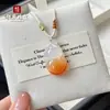 Pingente Colorido de Ágata Tipo Gelo Natural Ano da Colheita Charme Calcedônia Mordida de Doce Buda Sorridente Colar de Jade Pingente de Clavícula