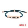 Pulseras de Cuerda Trenzada Multicolor Transfronterizas Europeas y Americanas para Buenos Maestros para Conmemorar el Día del Maestro Regalos de Navidad con Pulseras de Acero Inoxidable Grabadas